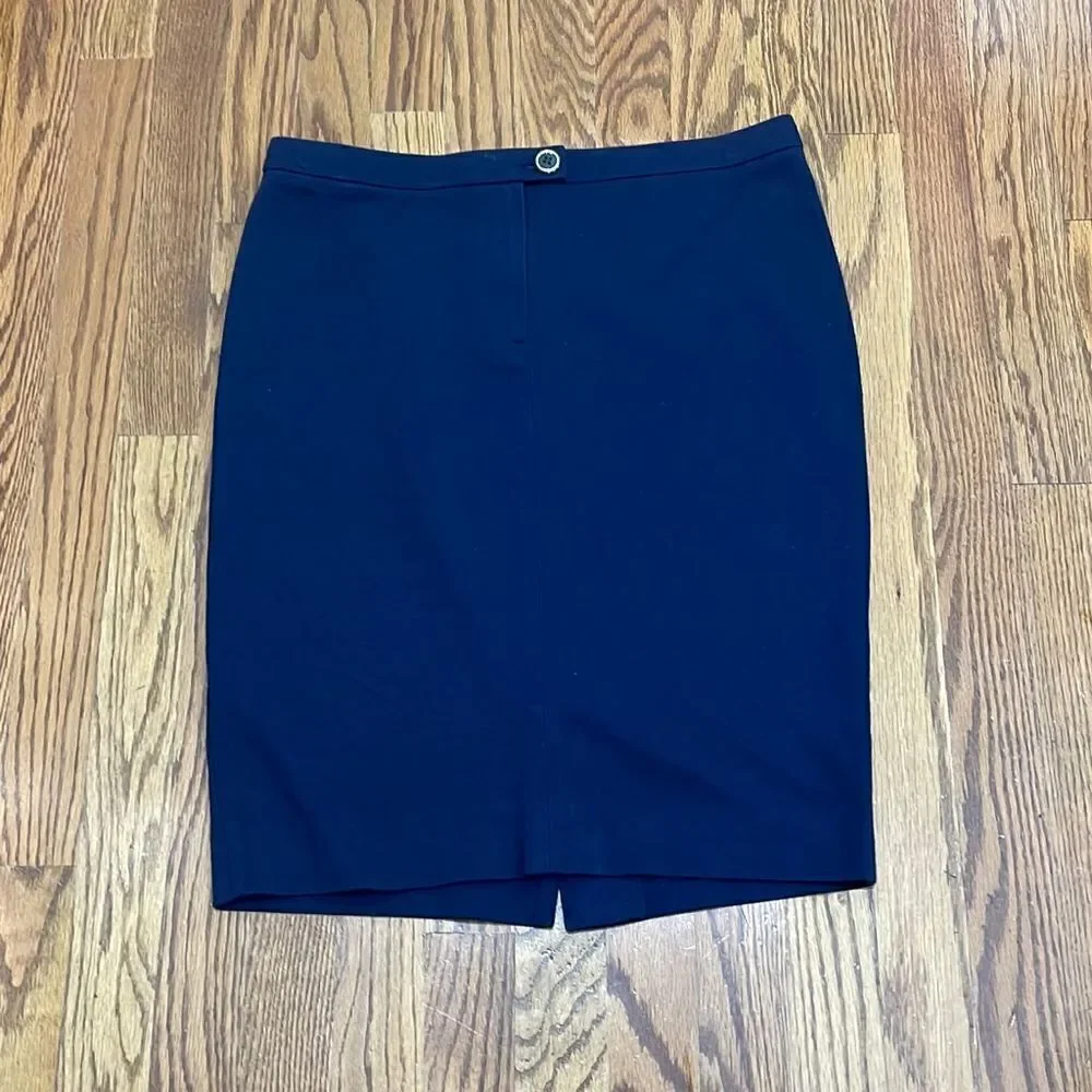 Tory Burch Navy Pencil Skirt